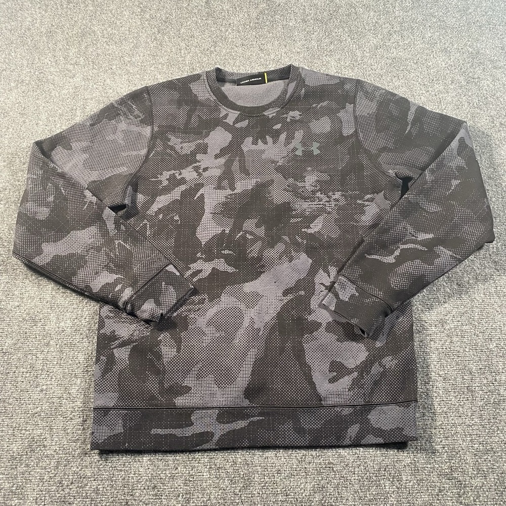 Under Armour Storm Rival Camo Crew Neck Sweatshirt Mens Medium Pullover 1280791